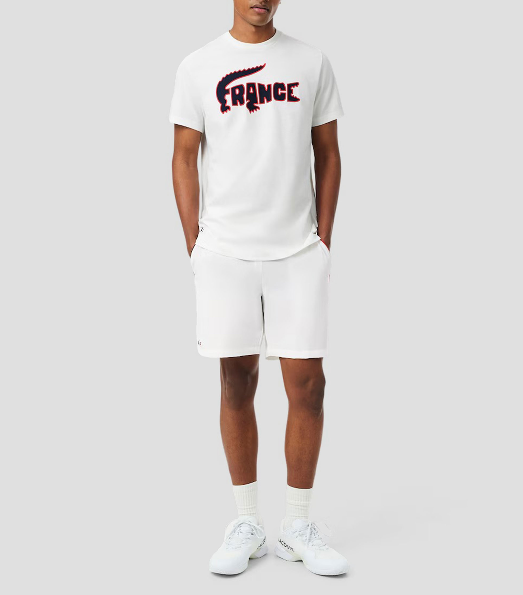 Playera cuello redondo manga corta estampada Hombre
